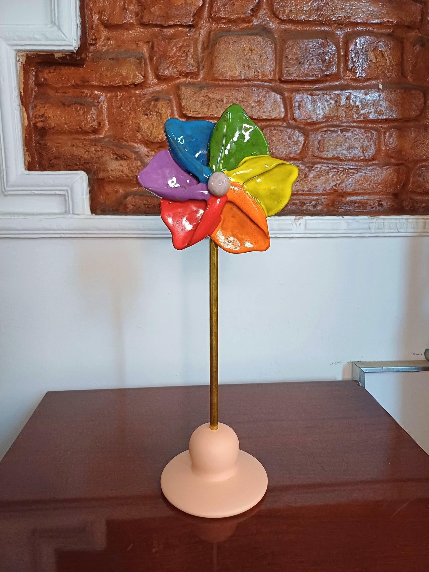 Pinwheel ceramic sculpture