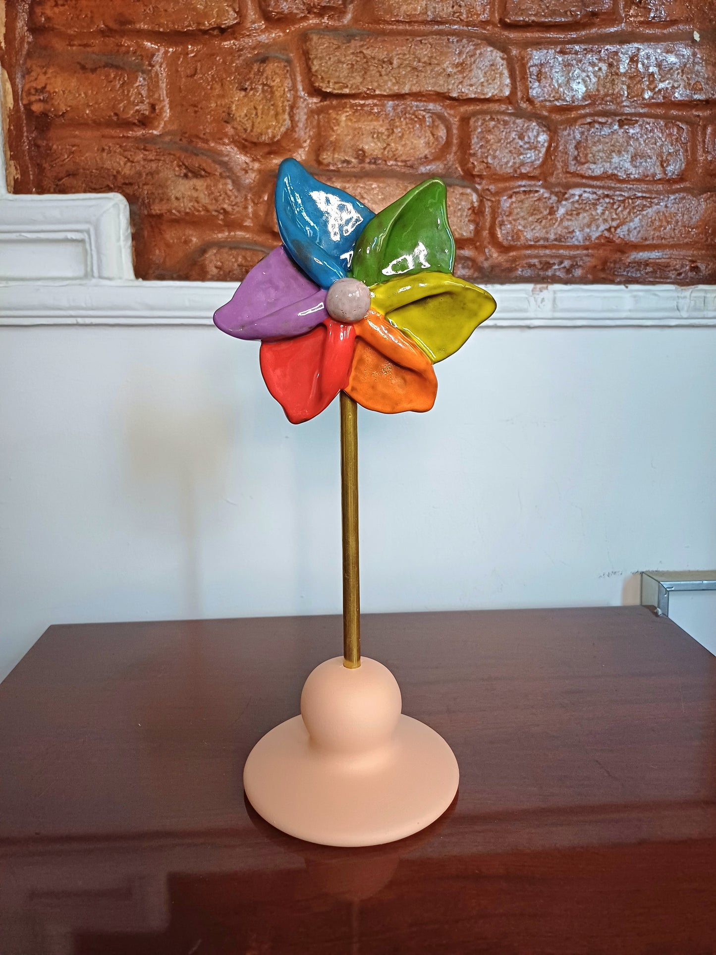 Pinwheel ceramic sculpture